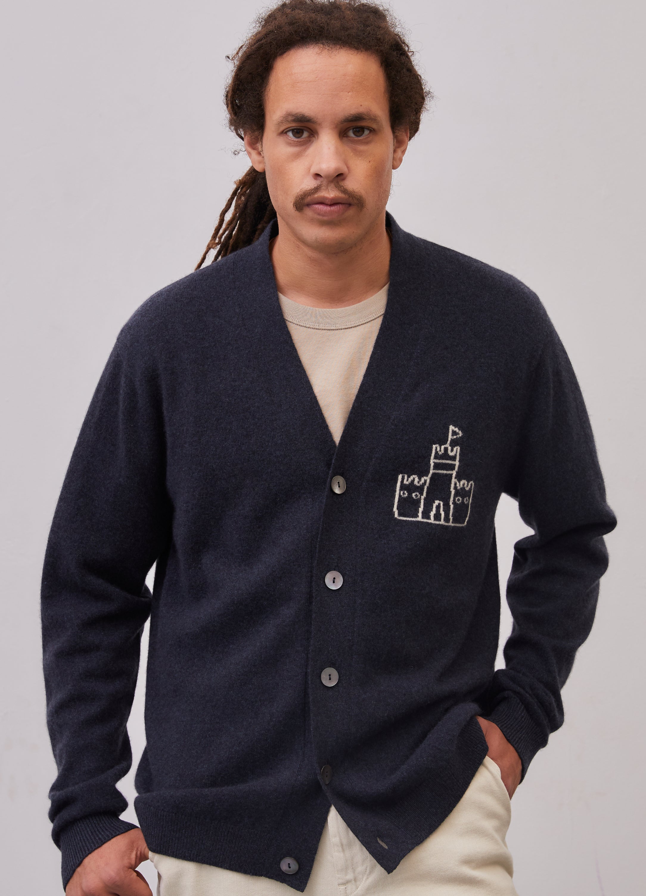 Model’s height 6’ 0". Model wears a size Large.